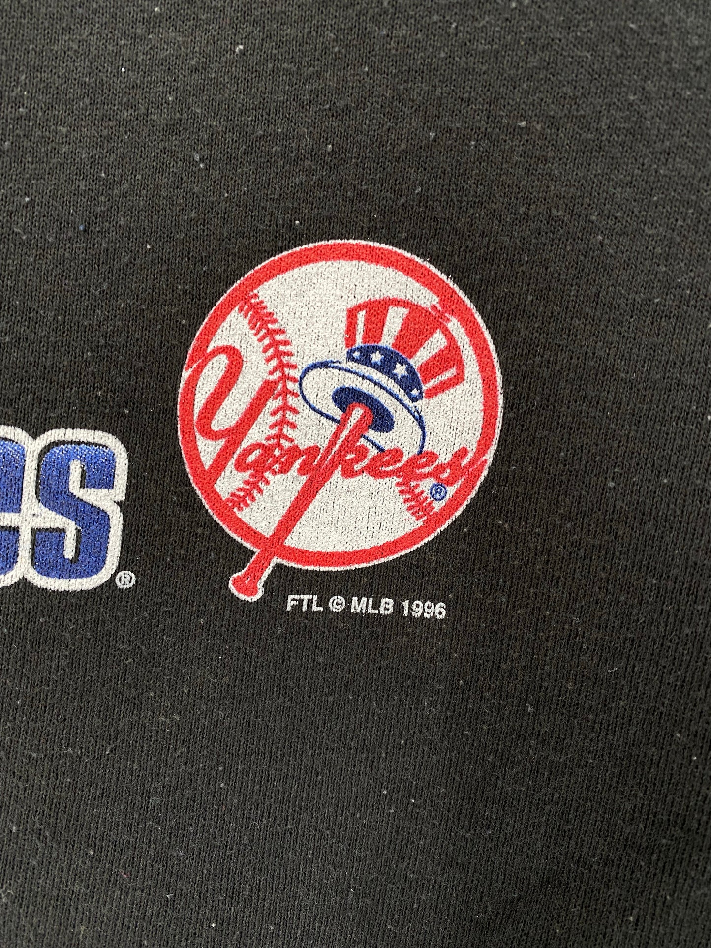 1996 NEW YORK YANKEES WORLD SERIES Made in USA Size L Vintage MLB Sweat-Shirt / K4174
