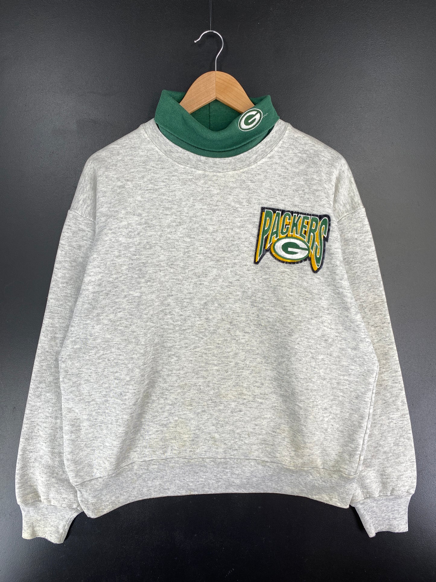 90’s GREEN BAY PACKERS Made in USA Size L Vintage NFL Sweat-shirt / E5527S