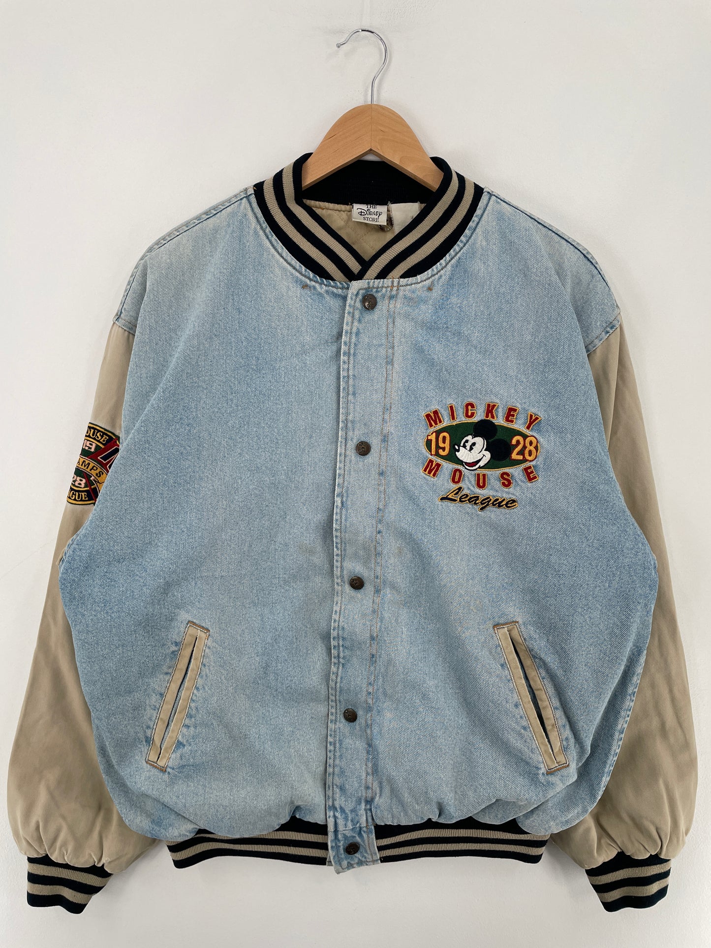 00' DISNEY MICKEY Size Approx.L Vintage Denim Jacket / E3273J