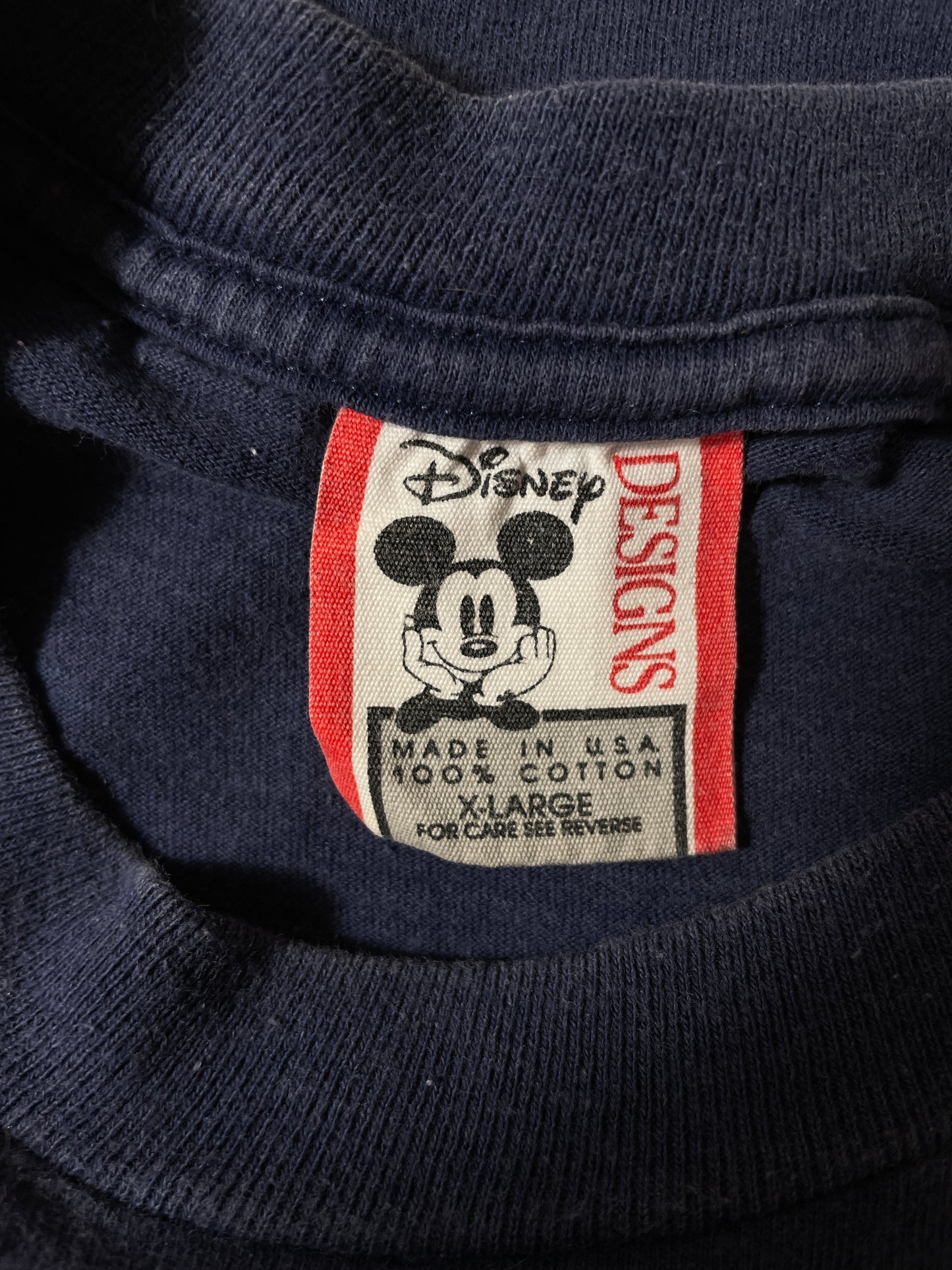 90’s DISNEY MICKEY AND MINNIE MADE IN USA Size XL Vintage T-shirt / K989