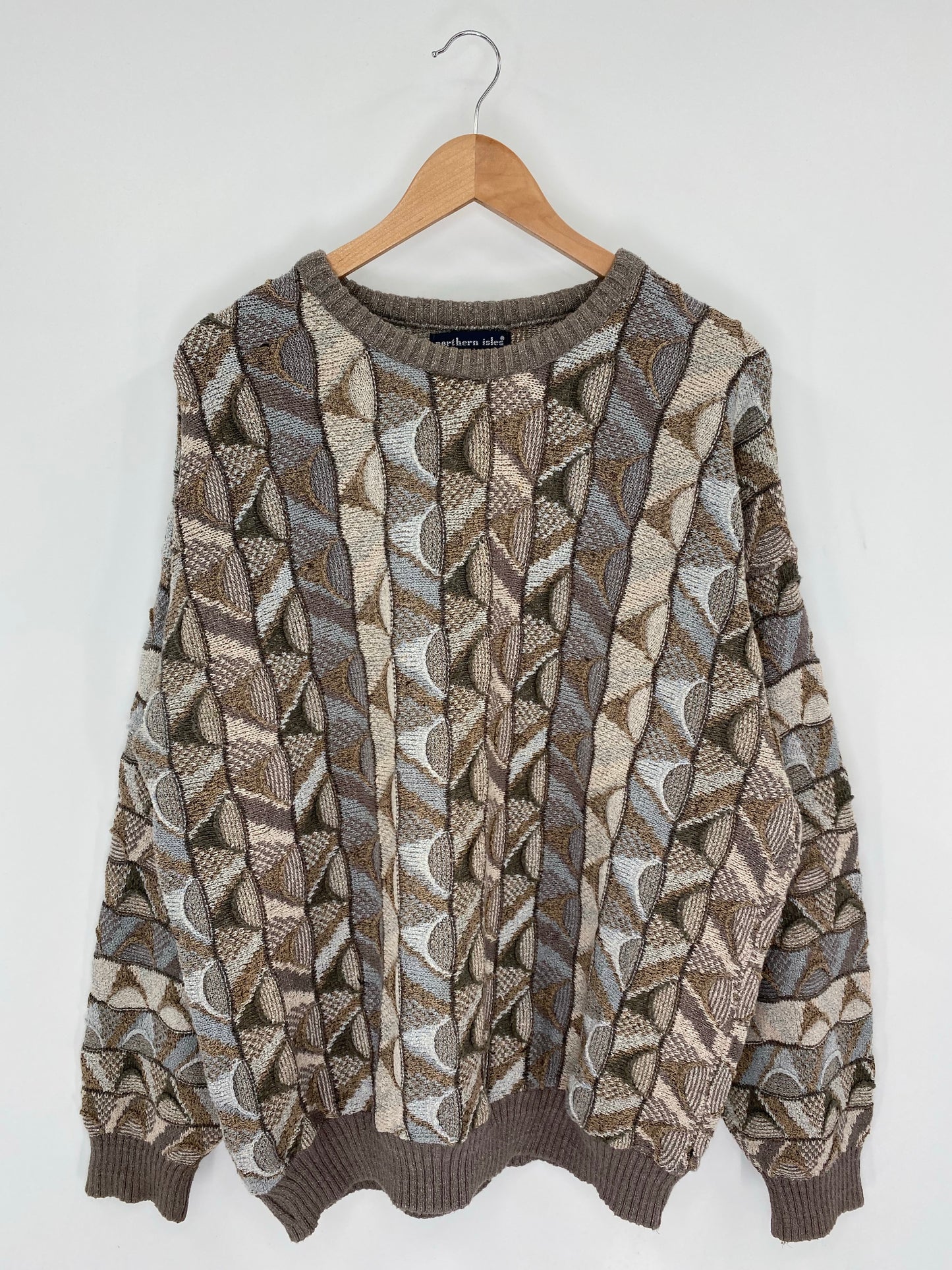 Vintage 3D COOGI- Style Made in USA Size XL Knit Sweater / K8442