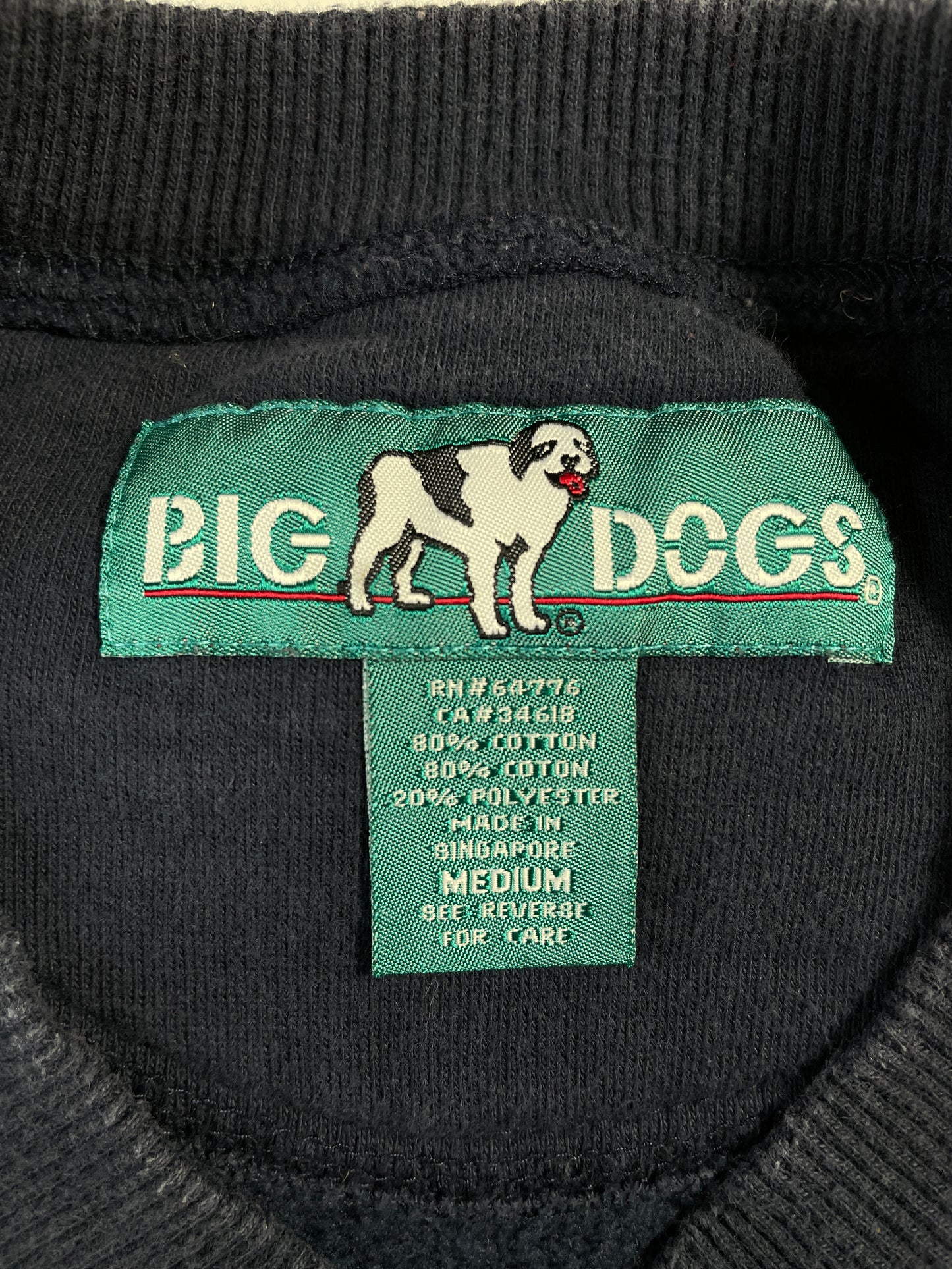 90's BIG DOG Size M Vintage Sweat-Shirt / E1466S