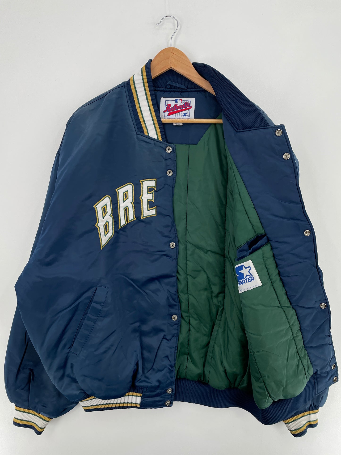 Vintage STARTER x MILWAUKEE BREWERS Size XXL Vintage Nylon Padded Jacket / E864