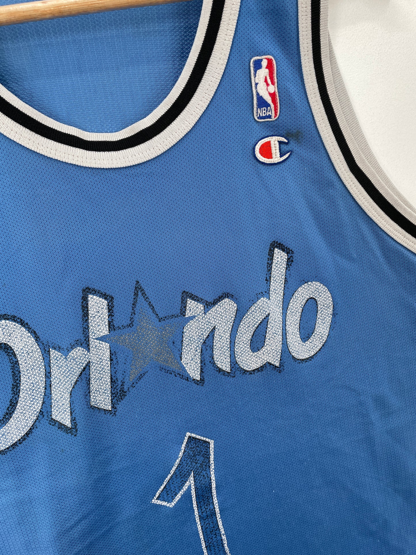 90's Champion x ORLANDO MAGIC 1 HARDAWAY Made in USA Size 48(XXXXL) Vintage NBA Jersey / A7134