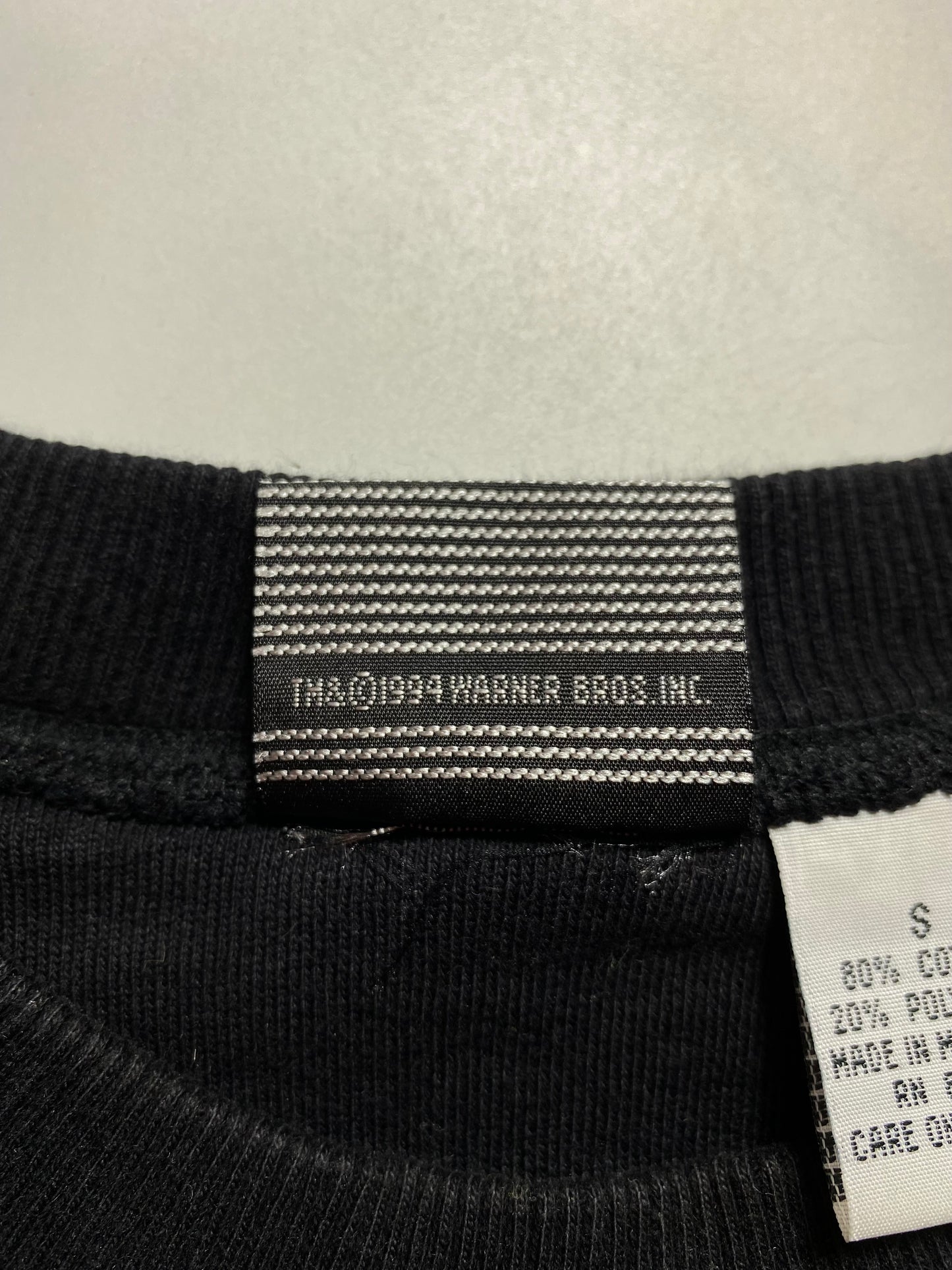 1994 WARNER BRO. NEW YORK Size S Vintage Sweat-shirt / K7506