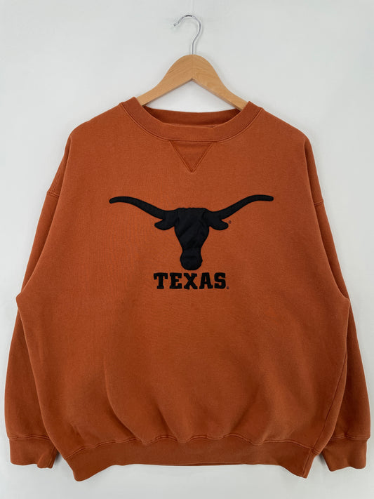 00' TEXAS LONGHORNS Size XL Vintage College Sweat-Shirt / E4177S