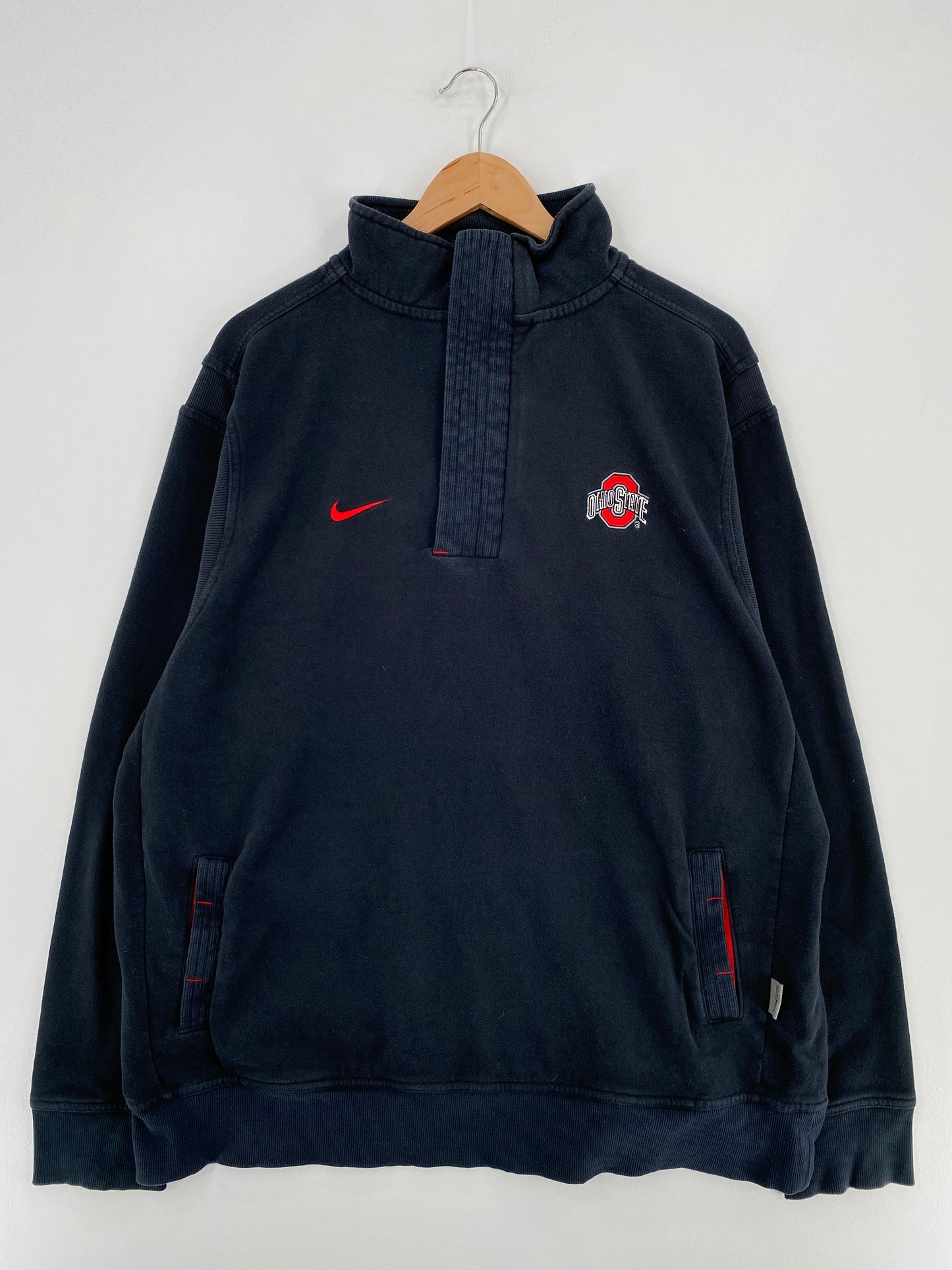 00’ NIKE x OHIO STATE Size XL Vintage College Half Zip Sweat-shirt / E2258S