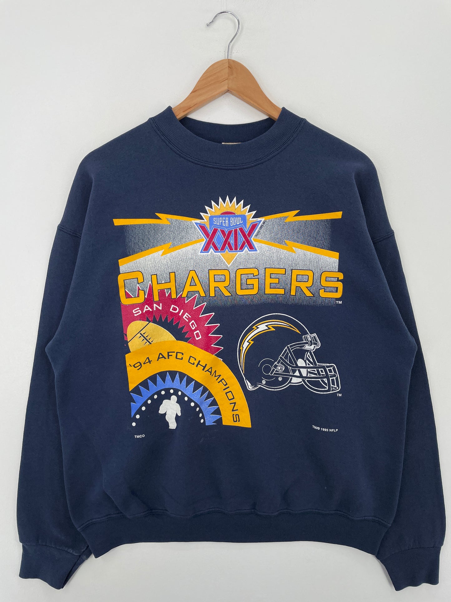 1995 SAN DIEGO CHARGERS Made in USA Size XL Vintage NFL Sweat-Shirt / A8061