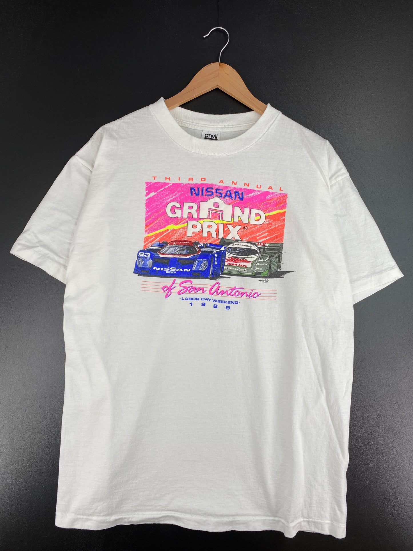 1989 NISSAN GRAND PRIX Made in USA Size XXL Racing T-Shirt / A3759