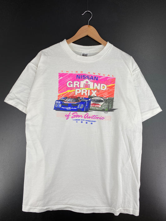 1989 NISSAN GRAND PRIX Made in USA Size XXL Racing T-Shirt / A3759