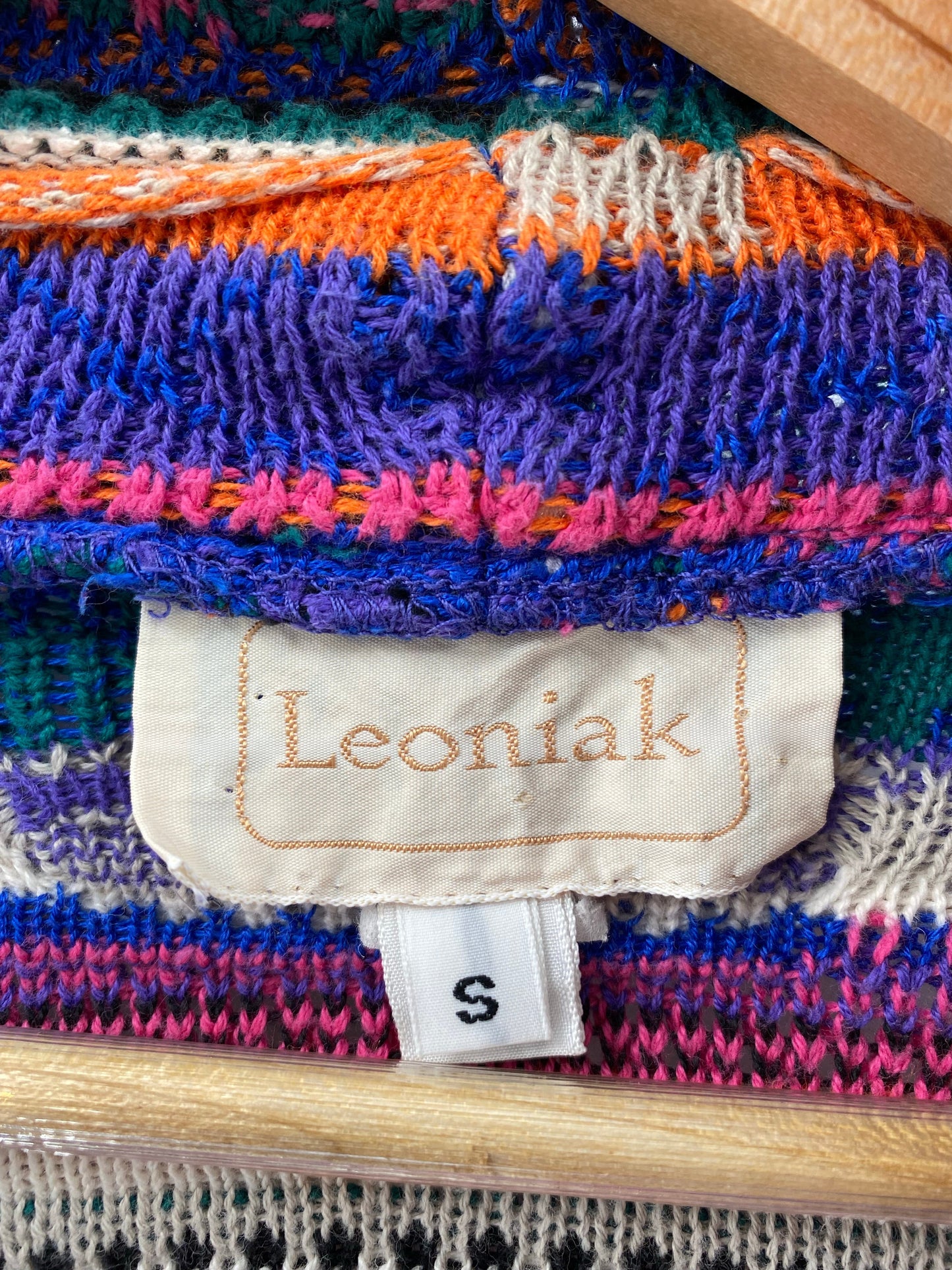 Vintage 3D COOGI Style Size S Knit Sweater / E959