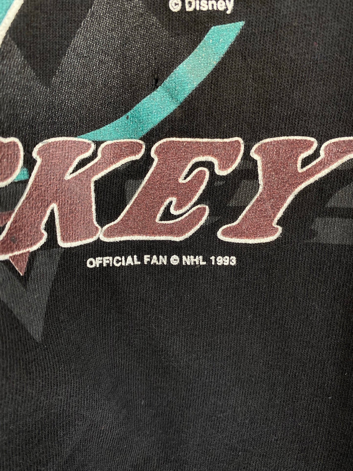 1993 MICHTY DUCKS Size L Vintage NFL T-Shirt / K7529