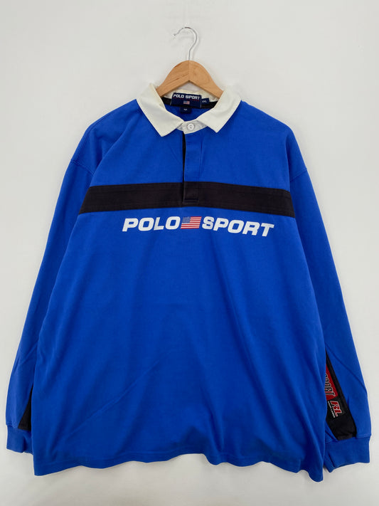 90’s POLO SPORT RALPH LAUREN Size XXL Vintage Rugby-Shirt / A6490
