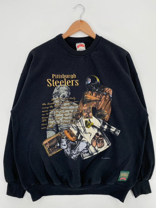 1993 PITTSBURGH STEELERS Made in USA Size XL Vintage NFL Sweat-Shirt / A3899