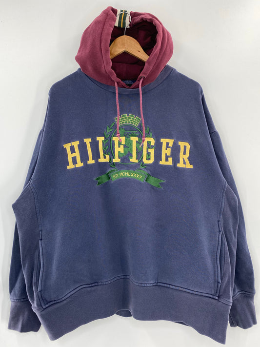 90’s TOMMY HILFIGER Size XXL Vintage Hoodie Sweat-shirt / K4294