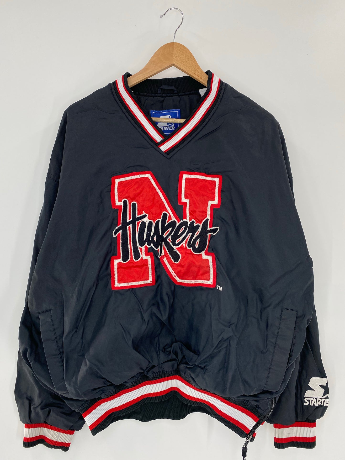 90’s STARTER x NEBRASKA HUSKERS Size XL Vintage Nylon-Jacket / K5550