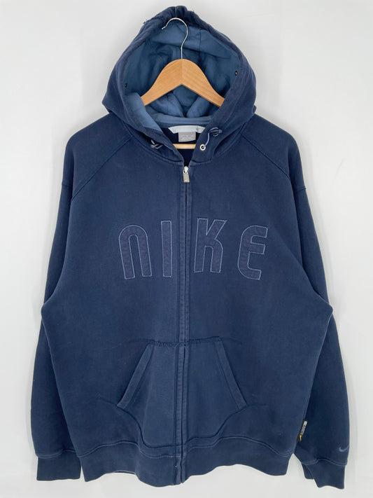 00' NIKE Size XL Vintage Hoodie Zip-up Sweat-shirt / K8581