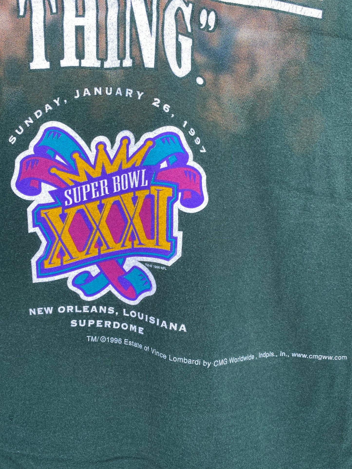 1996 GREEN BAY PACKERS Size No Tag (approx.L-XL) Vintage NFL T-Shirt / K7751