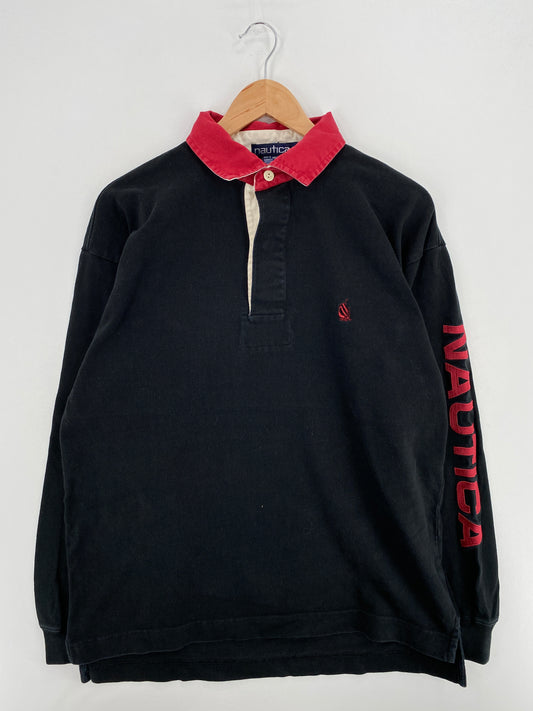 .90’s NAUTICA Size M Vintage Rugby-Shirt / A6202