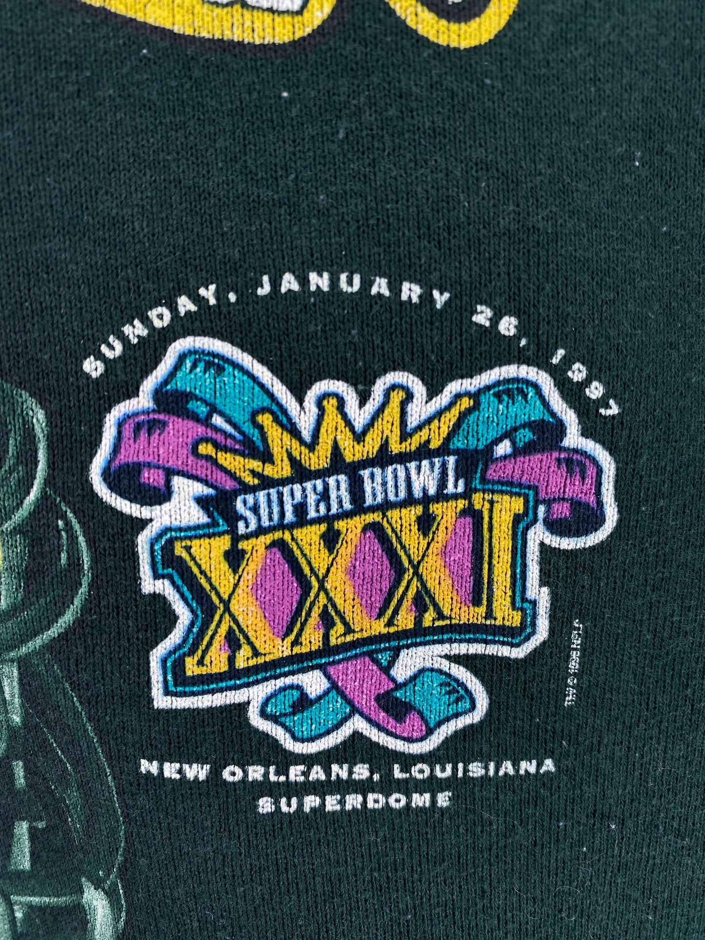 1997 GREEN BAY PACKERS Made in USA Size XL Vintage NFL Sweat-Shirt / A4953