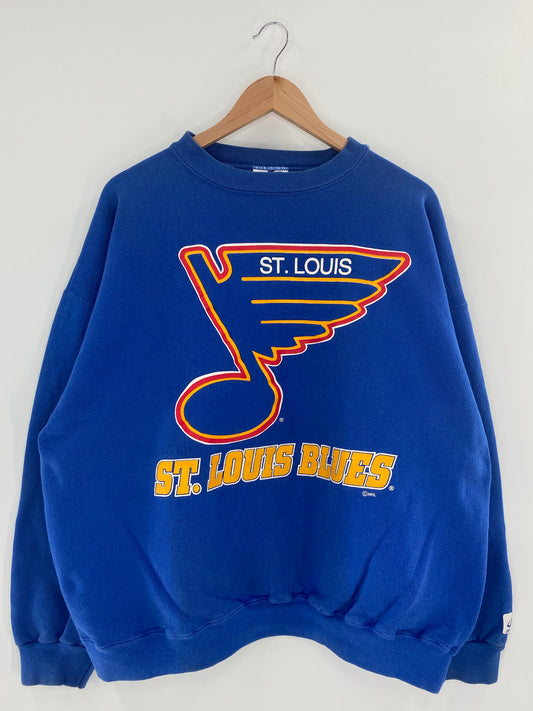 90’s ST LOUIS BLUES Made in USA Size XL NHL Sweat-shirt / K5234