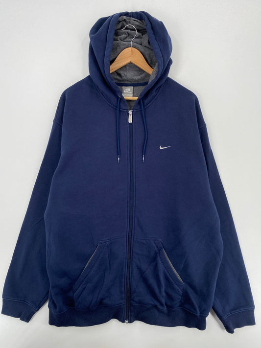 00’ NIKE MINI SWOOSH Size XXL Vintage Hoodie Zip Up Sweat-Shirt / A6039