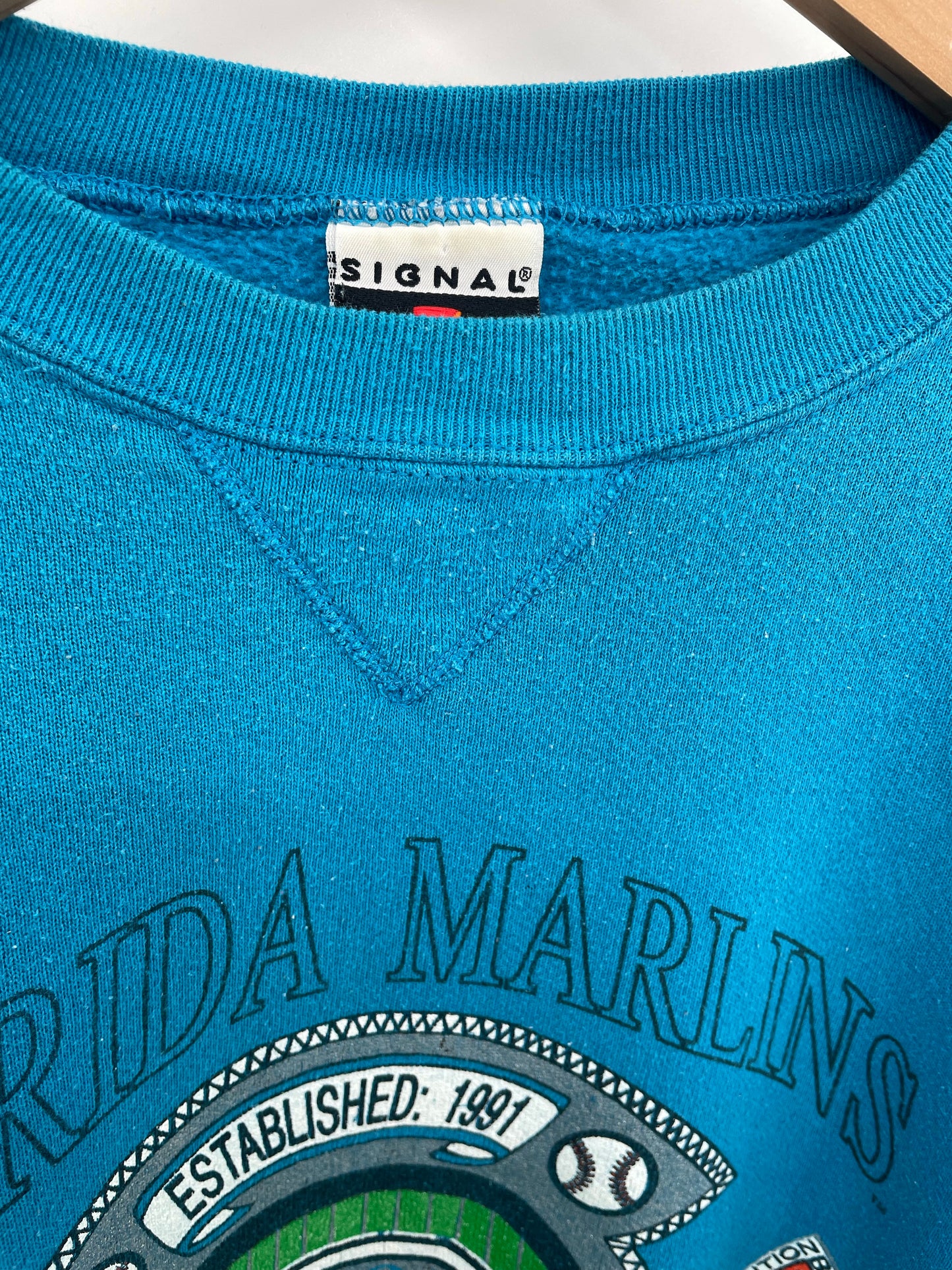 1992 FLORIDA MARLINS Made in USA Size XL Vintage MLB Sweat-Shirts/ K8768