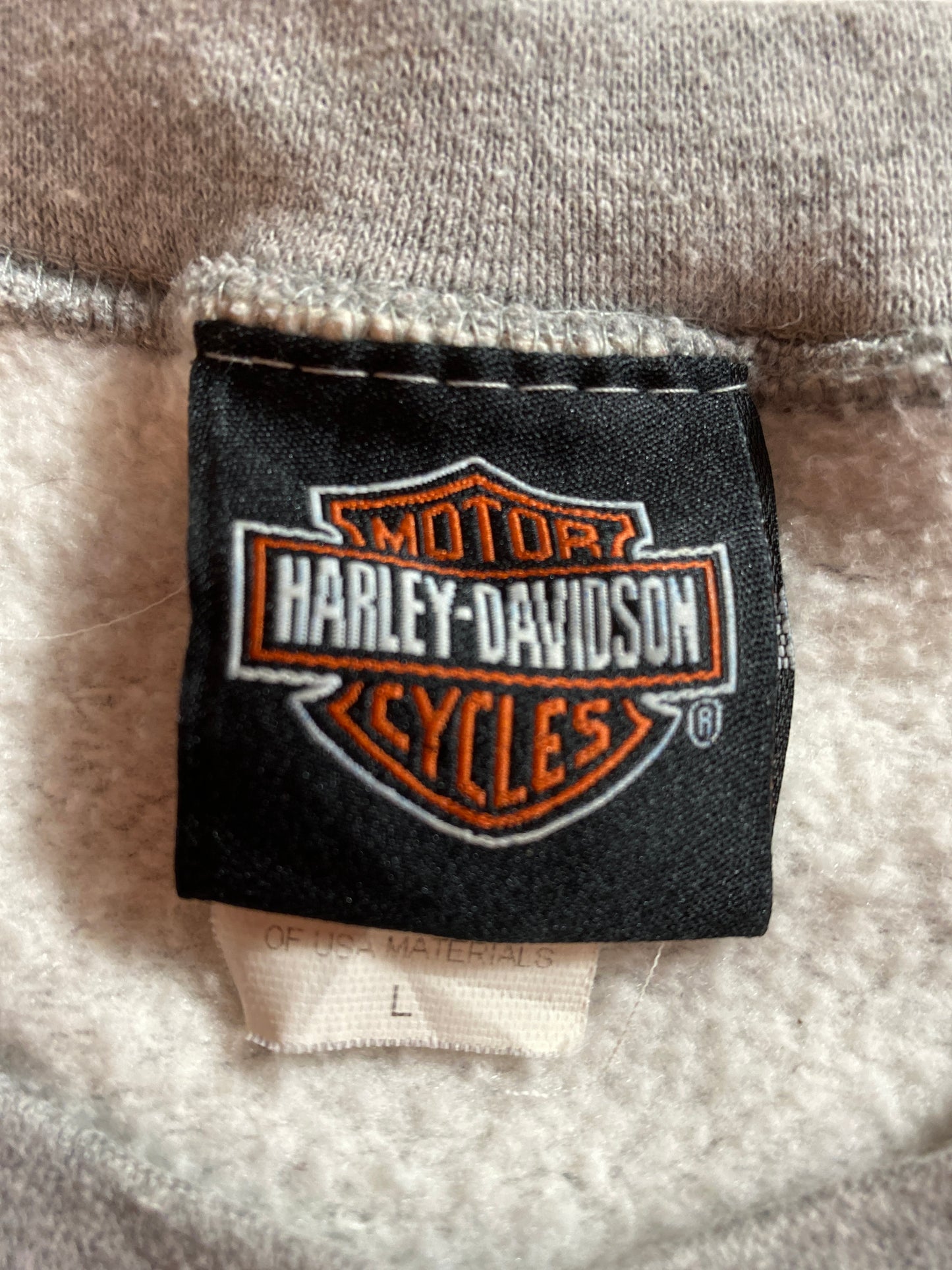 00’ HARLEY DAVIDSON FLAMING GEOGE Size L Vintage Sweat-Shirt / 9786