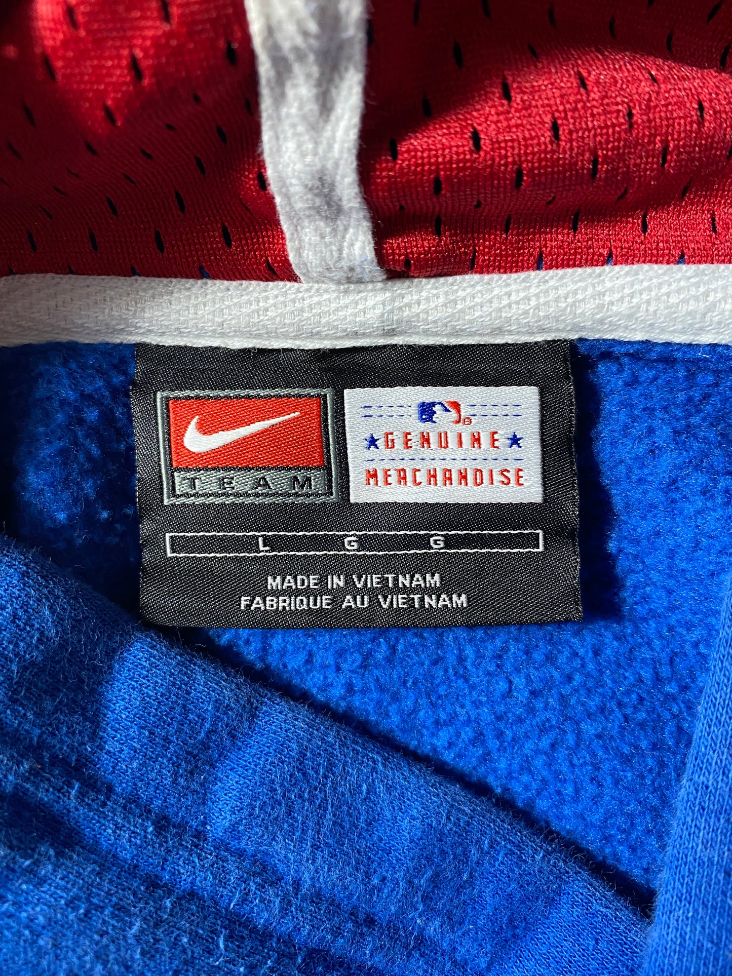 00' NIKE x CHICAGO CUBS Size L Vintage MLB Hoodie Sweat-shirt / E2558S