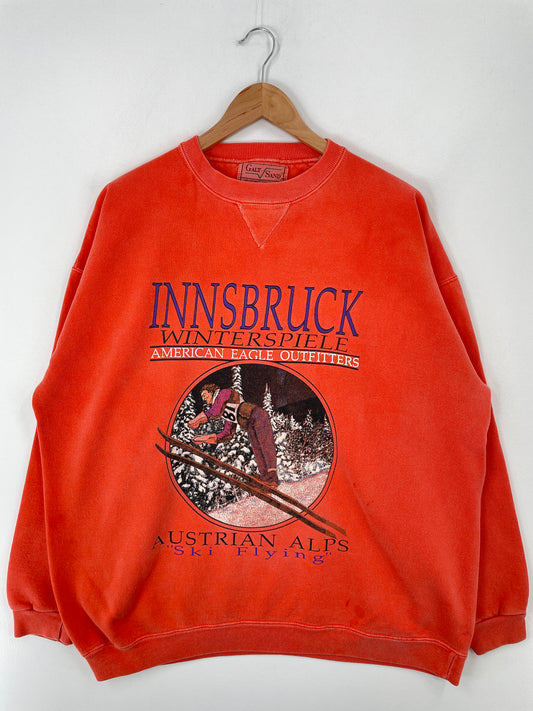 90’s NNSBRUCK AUSTRIAN ALPS Made in USA Size XL College Sweat-Shirt / A9209