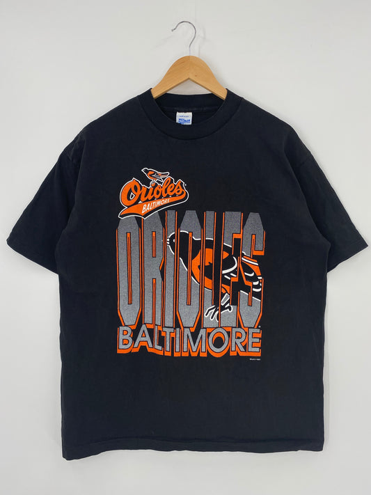 1993' BALTIMORE ORIOLES Made in USA Size L Vintage MLB T-shirt / K4918