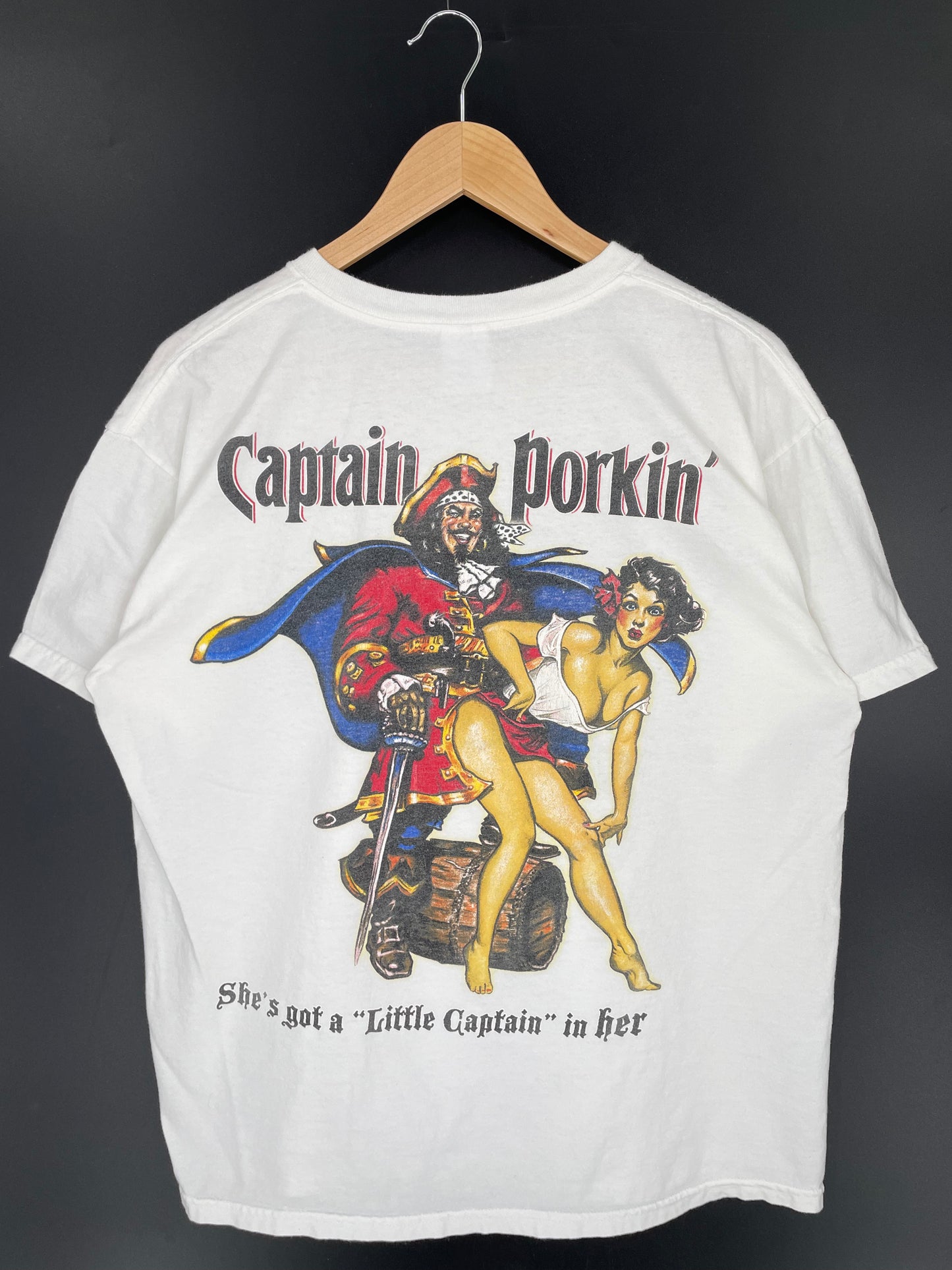 .Vintage CAPTAIN PORKIN' Size L Vintage T-Shirts / K9975