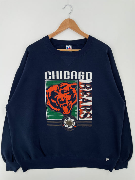 1993 RUSSELL x CHICAGO BEARS Made in USA Size XXL Vintage NFL Sweat-Shirt / A8916