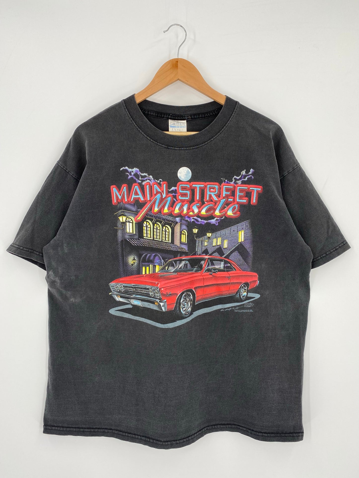 Vintage MAIN STREET MUSCLE Size XL T-Shirt / k5058
