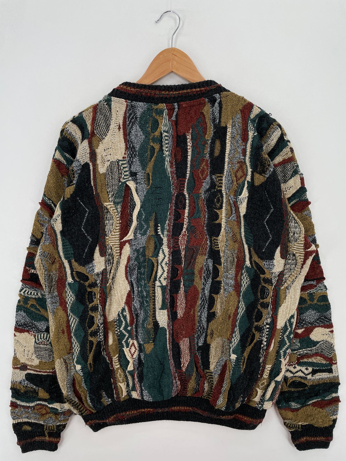 Vintage 3D COOGI- Style Made in USA Size XXL Knit Sweater / A7966