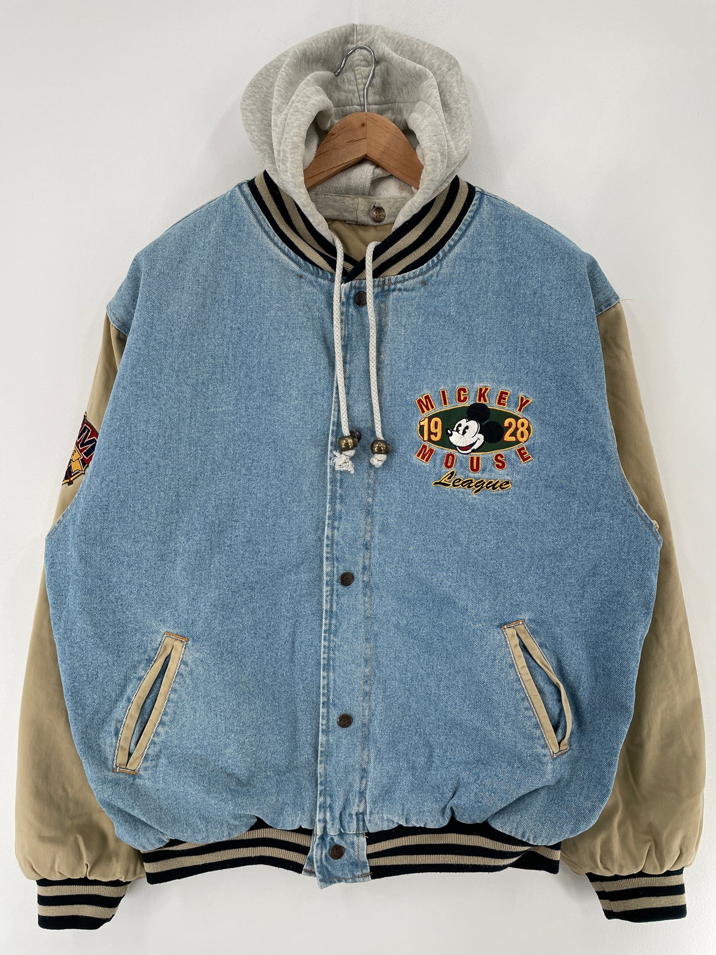 00' DISNEY MICKEY Size Approx.L Vintage Denim Jacket / E5770J