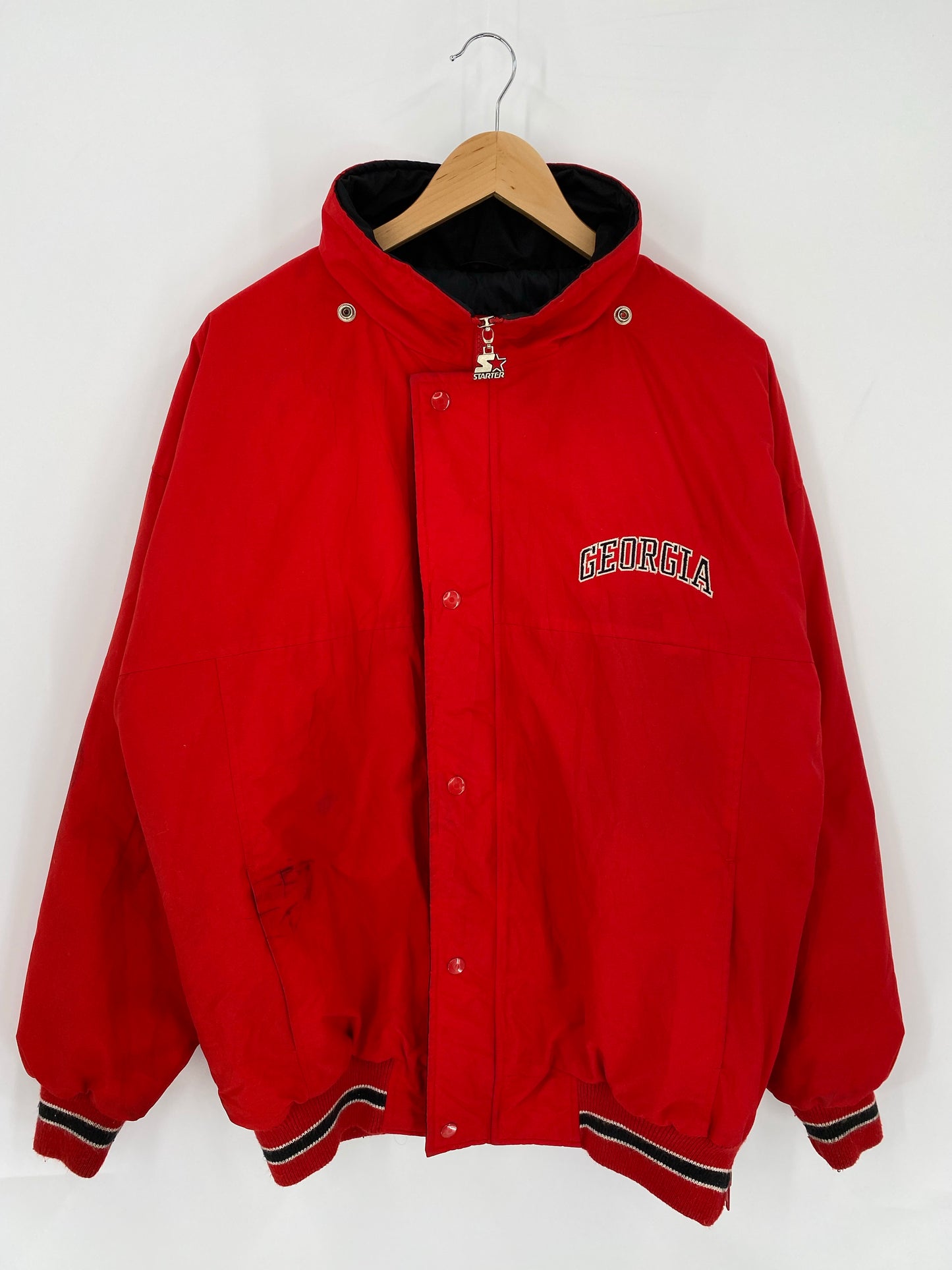 90's STARTER GEORGIA TECH Size M Vintage College Nylon Jacket / K5627