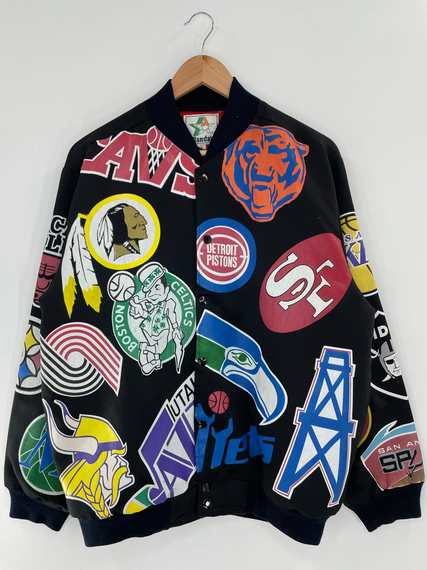 Vintage NATIONAL LEAGUE TEAMS Size M Jersey Jacket / K5003