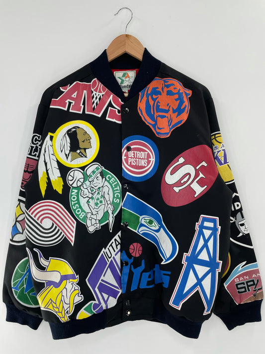 Vintage NATIONAL LEAGUE TEAMS Size M Jersey Jacket  / K5003