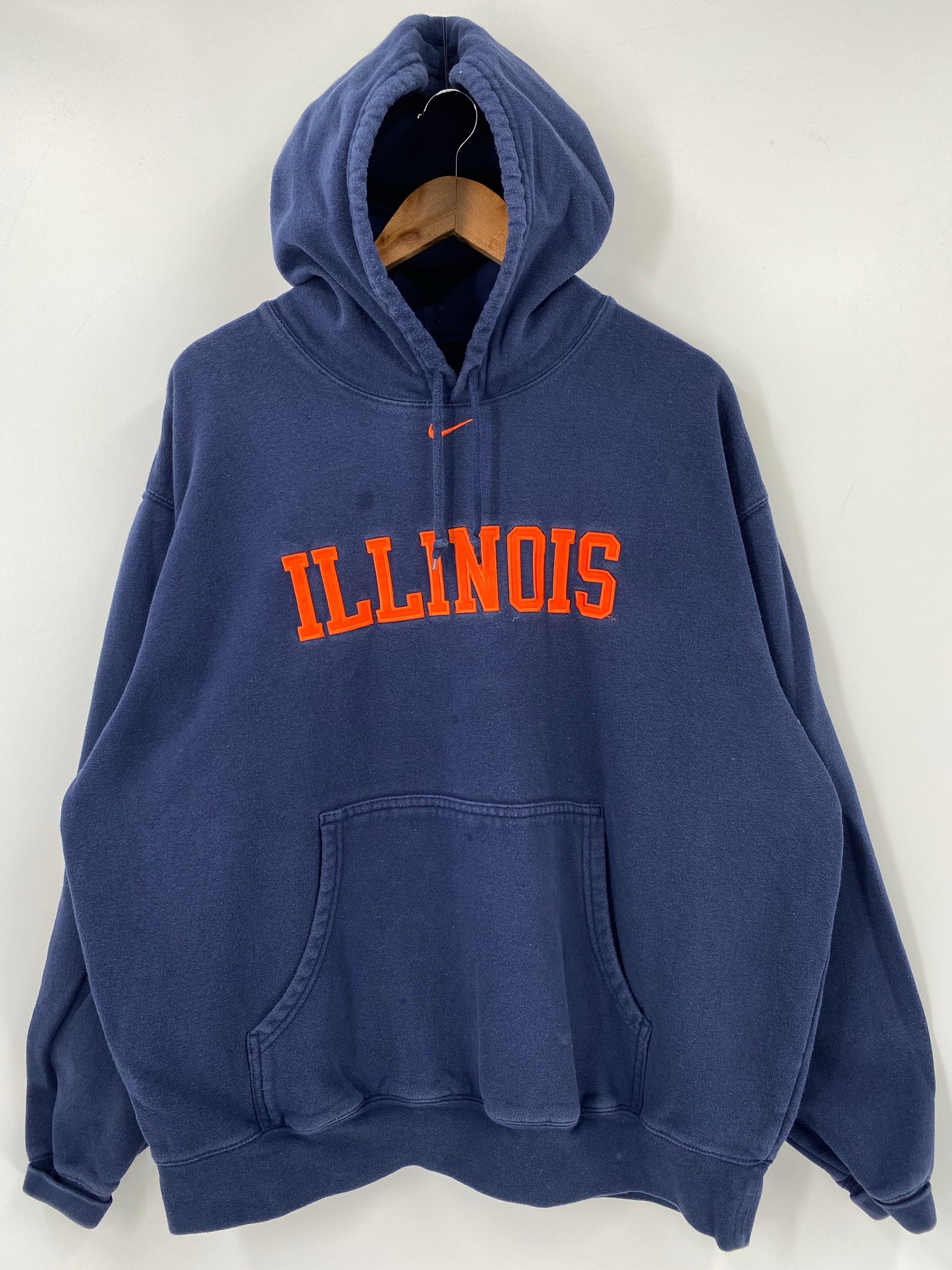 00' NIKE ILLINOIS Size XL Vintage Hoodie Sweat-Shirt / K4646