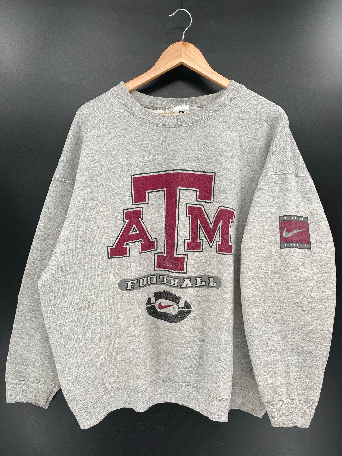 90’s NIKE ATM FOOTBALL Made in USA Size L Vintage Sweat-Shirt / K4288