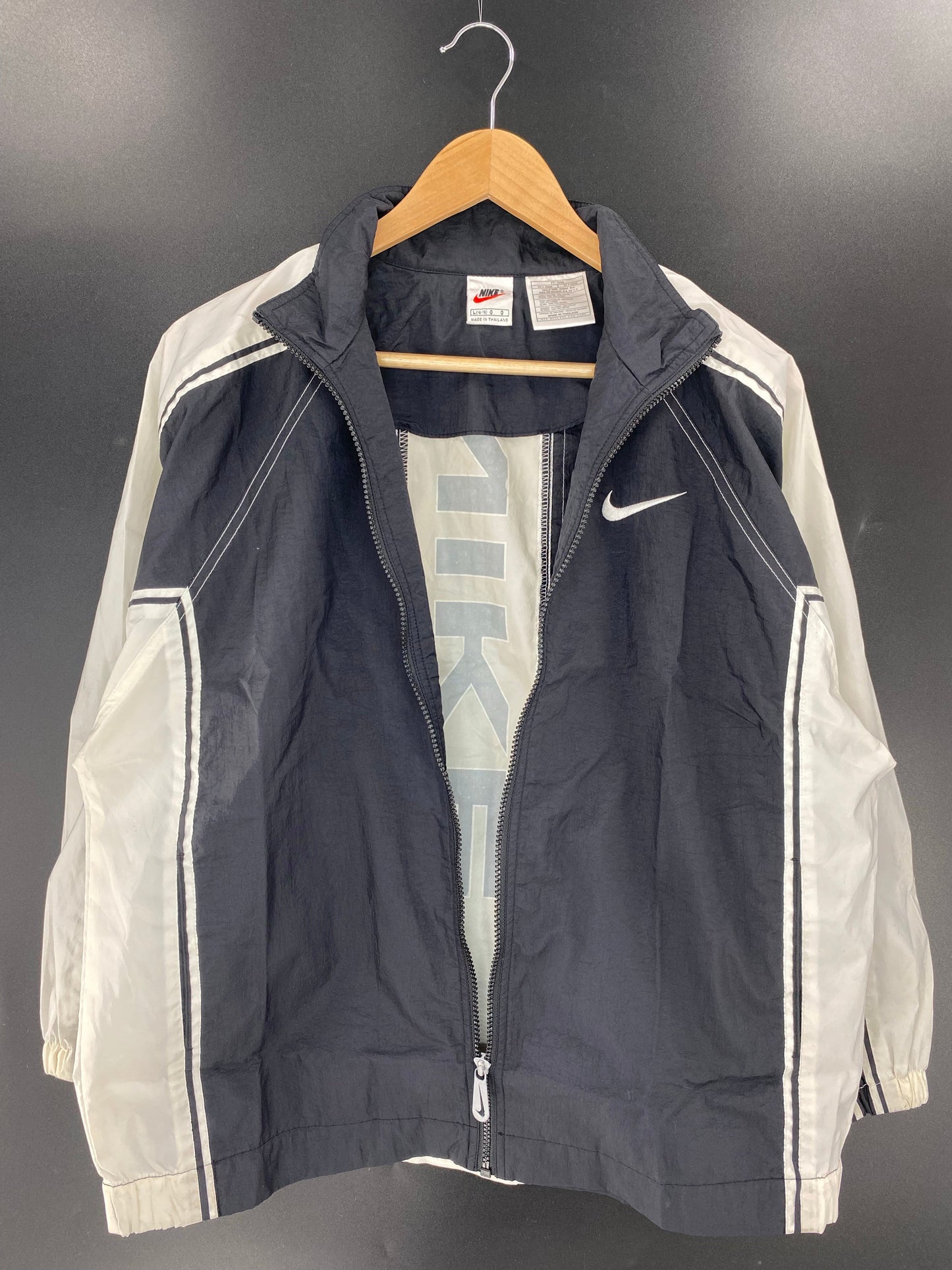 .90’s NIKE Size Kids.L Vintage Zip-up Nylon Jacket / A7653