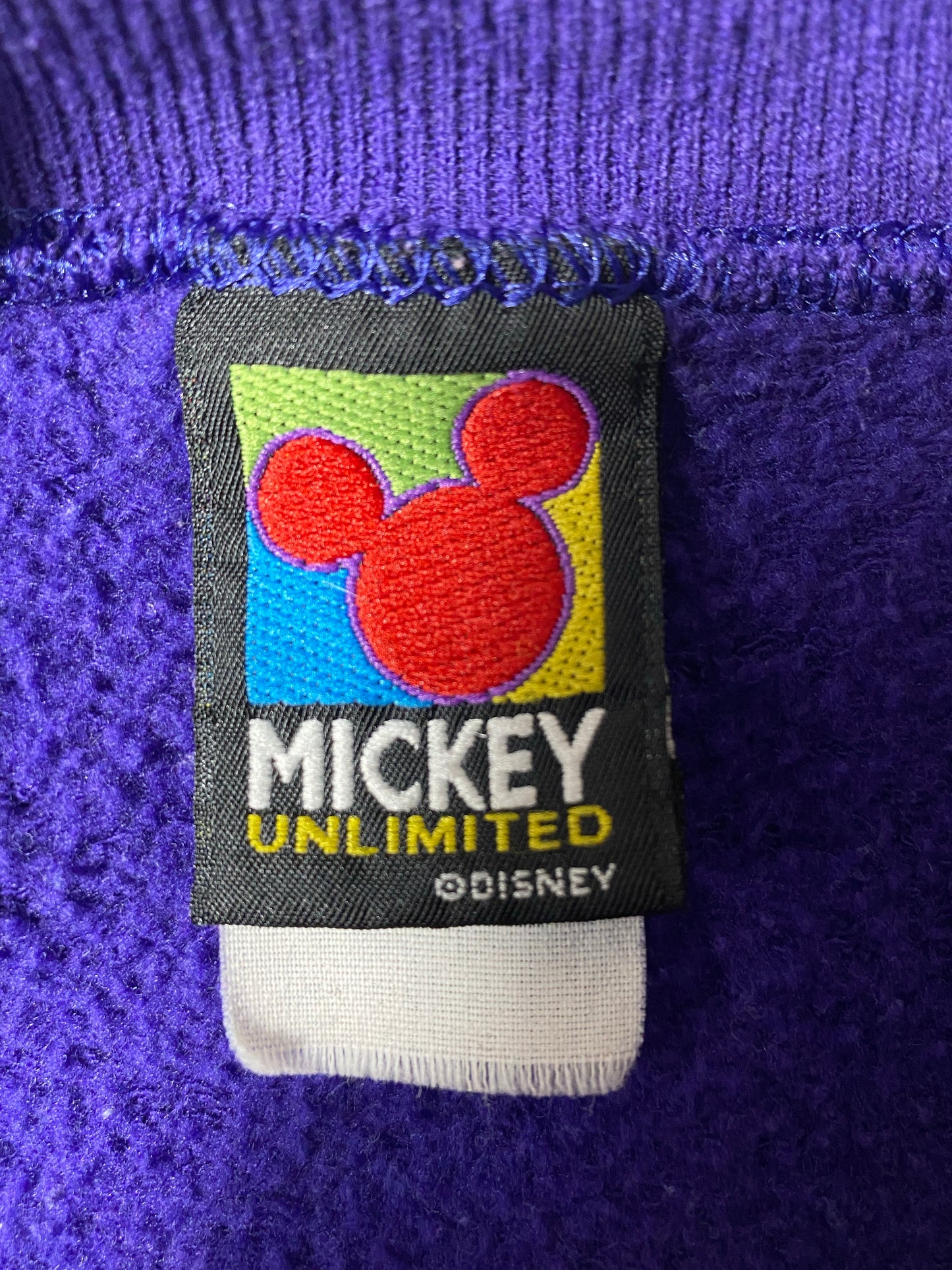 90’s DISNEY MICKEY Size No Tag (Approx.XL) Vintage Sweat-shirt / K4364