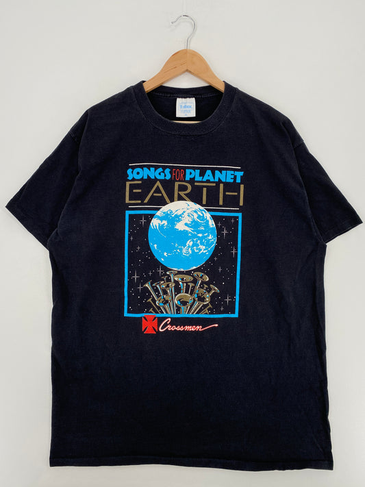 1992 CROSSMEN SONGS FOR PLANET EARTH Size XXL Vintage Music T-Shirt / A5198