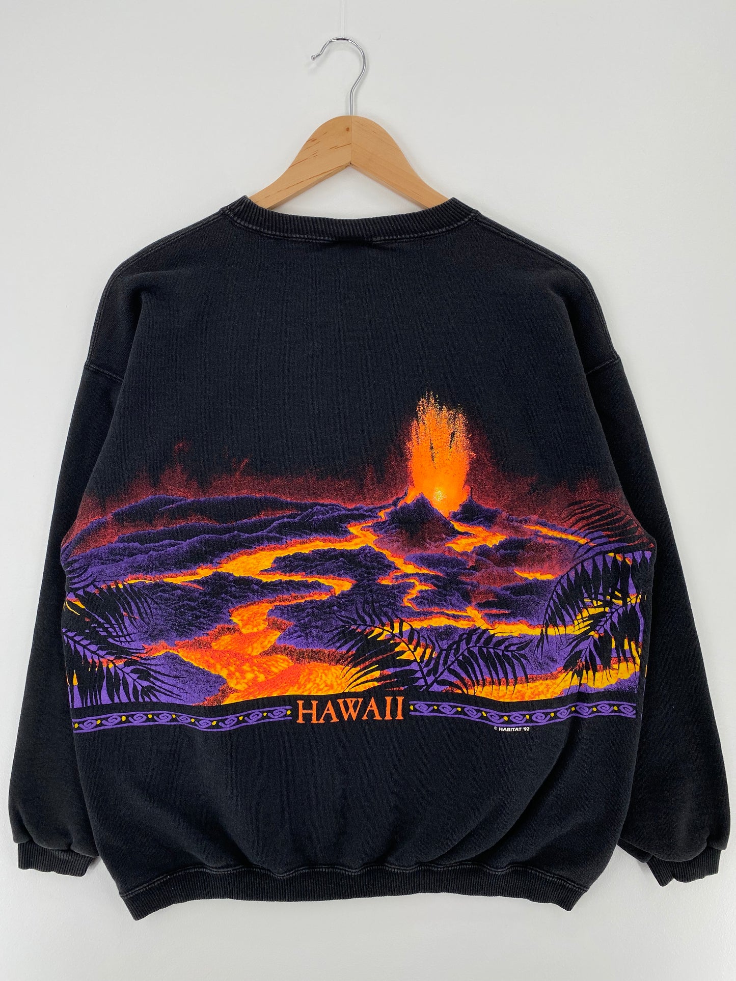 1992 NATIONAL PARK HAWAII Made in USA Size L Vintage Sweat-shirt / A254