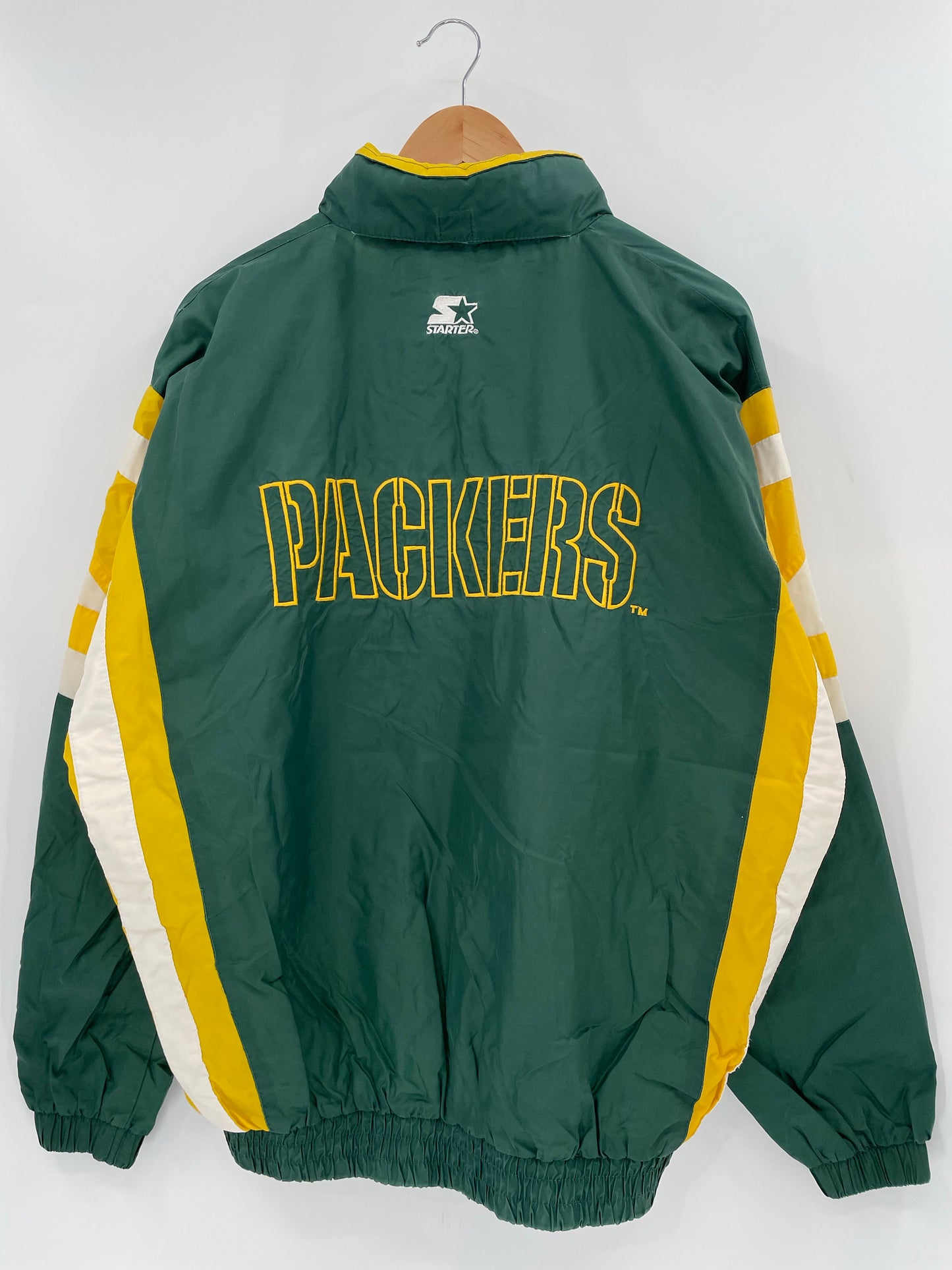 90's STARTER x PACKERS Size L Vintage NFL Nylon Jacket / K6274