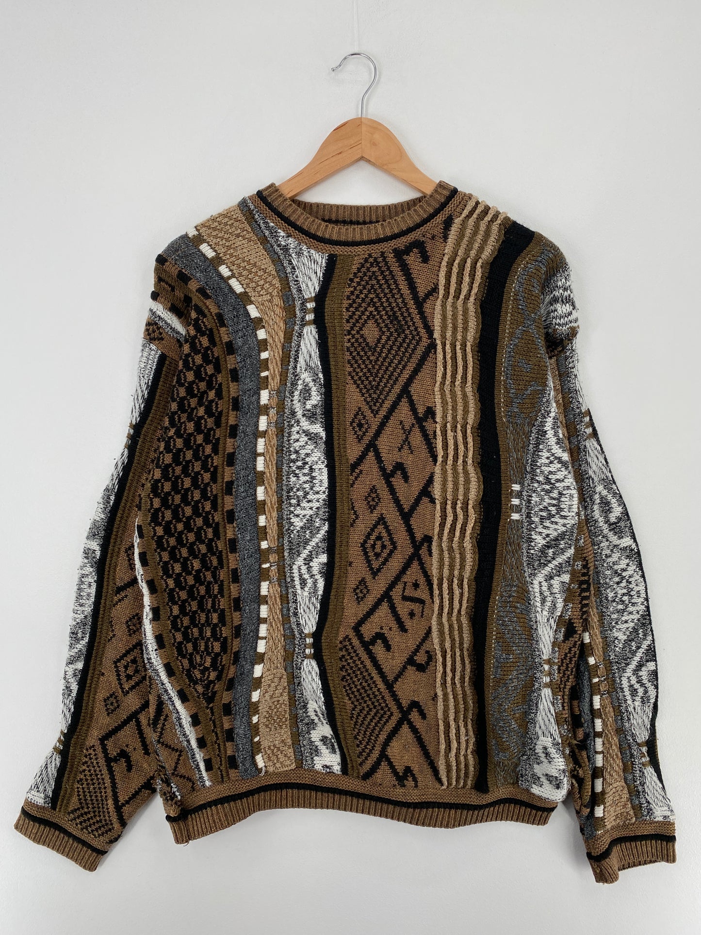 Vintage 3D COOGI- Style Size No Tag (Approx.L) Knit Sweater / A9877