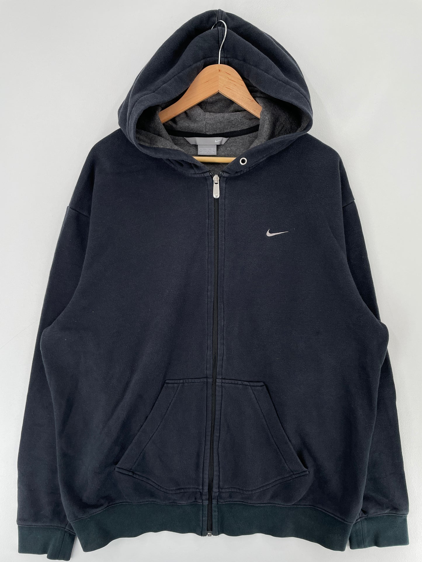00' NIKE MINI SWOOSH Size XL Vintage Hoodie Zip-up Sweat-shirt / E6546S