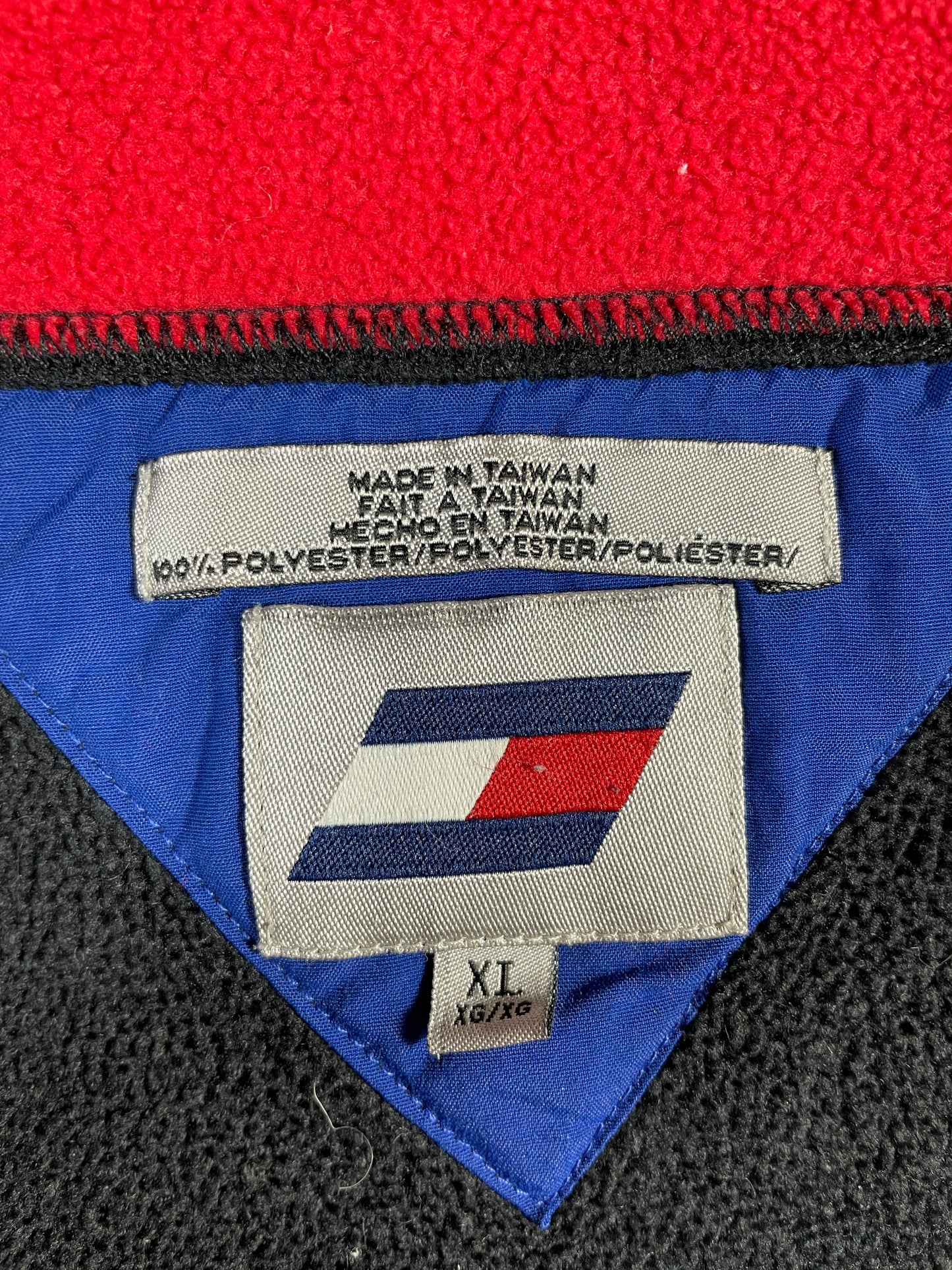 90’s TOMMY HILFIGER Size XL Half Zip Fleece Jacket / E813