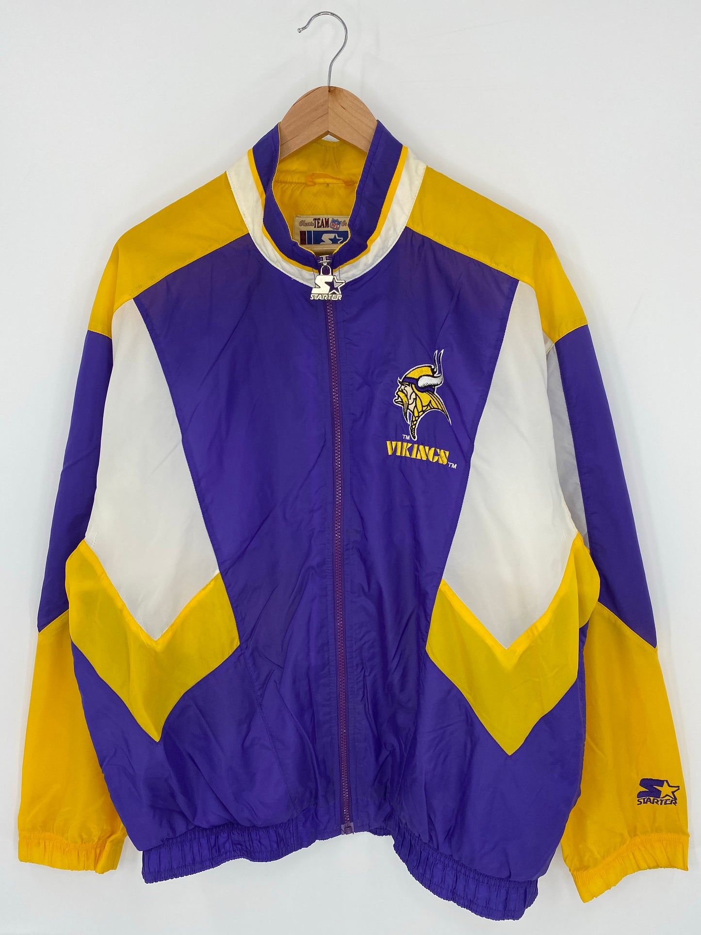 90’s STARTER x VIKINGS Size L NFL Nylon Jacket  / K5934